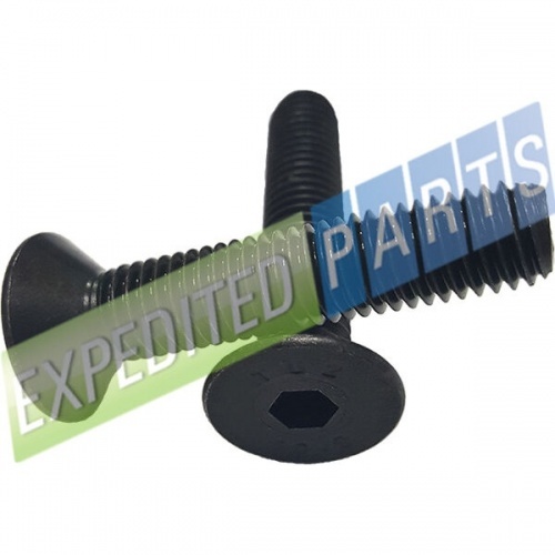 (Qty 10) M10 x 15 x 50mm Flat Head Allen Screw Thermal Black Oxide Class 10.9